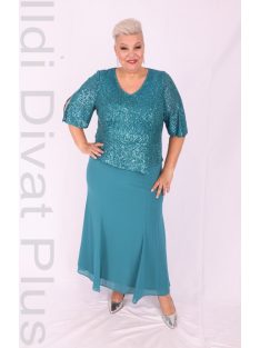 Rea Türkiz Flitteres Maxi Alkalmi Ruha