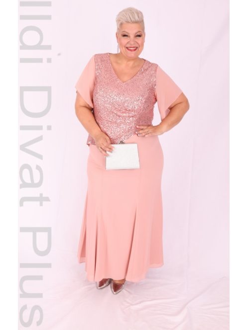 Gabriella Púder Flitteres Maxi Alkalmi Ruha-58