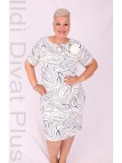 J&S Kék-Fehér Mintás Gitta Ruha