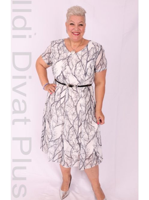 J&S Szürke Mintás Nelli Ruha