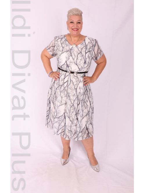 J&S Szürke Mintás Nelli Ruha