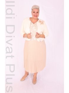 Agis Arany-Beige Plíszirozott Kosztüm