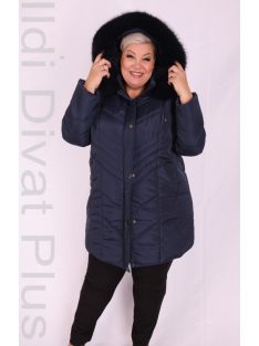 A Incze Sötétkék Kapucnis Téli Kabát