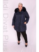 A Incze Sötétkék Kapucnis Téli Kabát