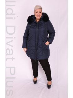 A Incze Sötétkék Kapucnis Téli Kabát