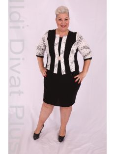 Gast Fekete-Fehér Mintás Ruha