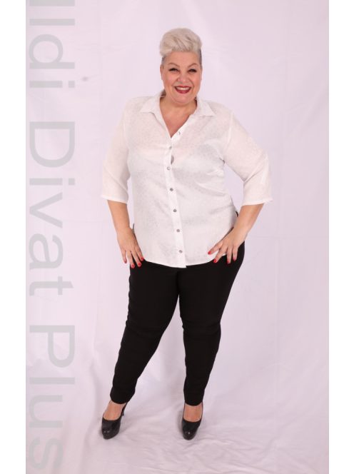 Maxi Lady Fehér-Virágos Blúz