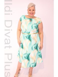 Gotta Zöld-Sárga Mintás A Vonalú Ruha