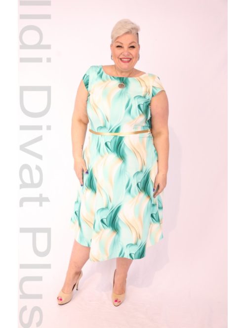 Gotta Zöld-Sárga Mintás A Vonalú Ruha