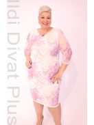 Trynite Ekrü-Lila Mintás Ruha