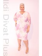 Trynite Ekrü-Lila Mintás Ruha