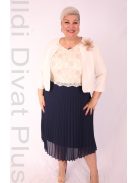 Agis Kék-Fehér Rakott Aljú Komplé