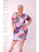 Trynite Kék-Lila Mintás Ruha