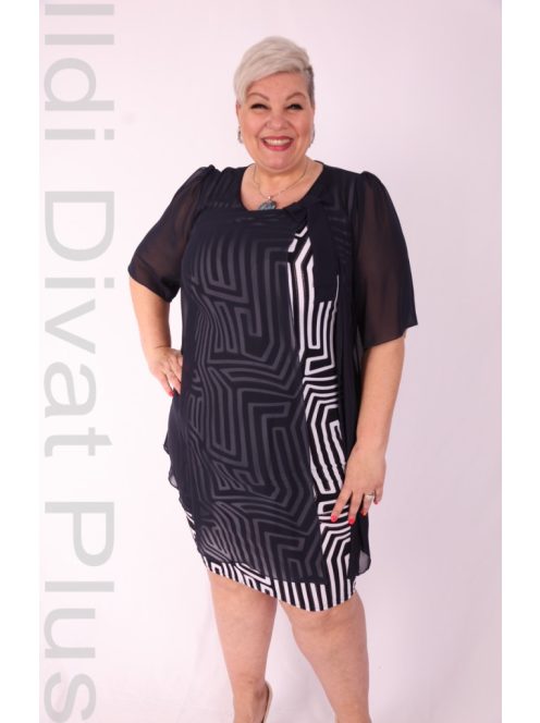 Botega Elena Kék-Fehér Mintás Ruha