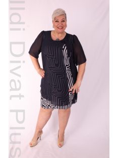 Botega Elena Kék-Fehér Mintás Ruha