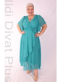 Szyk Királykék Fodros Maxi Ruha