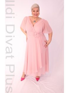 Szyk Púder Fodros Maxi Ruha