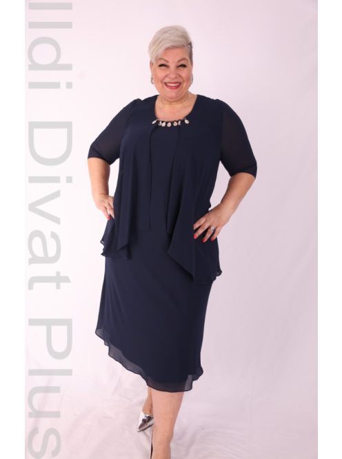 Gabriella Sötétkék Ankara Ruha