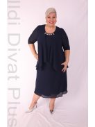 Gabriella Sötétkék Ankara Ruha