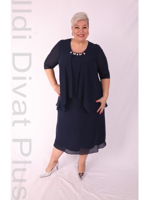 Gabriella Sötétkék Ankara Ruha