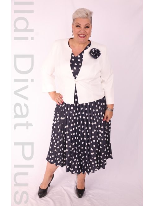 Rea Kék-Fehér Pöttyös Ruha+ Blézer