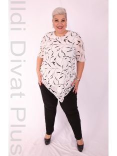 Elcol Fehér-Fekete Mintás Blúz
