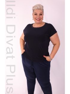 Argo Sötétkék Köves Nyakú Top