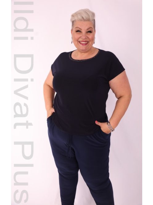 Argo Sötétkék Köves Nyakú Top