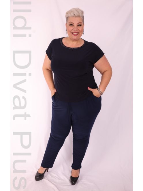 Argo Sötétkék Köves Nyakú Top