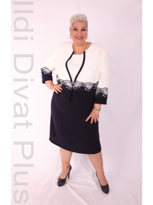 Gregor Kék-Fehér Csipke Betétes Kosztüm