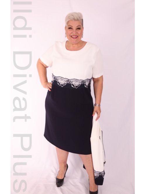 Gregor Kék-Fehér Csipke Betétes Kosztüm