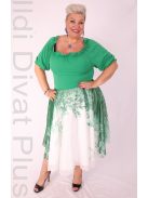 Sonata Zöld-Fehér Mintás A Vonalú Ruha