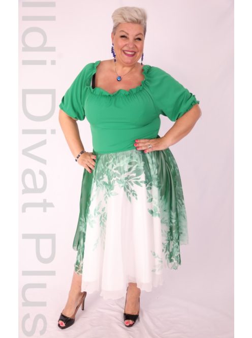 Sonata Zöld-Fehér Mintás A Vonalú Ruha