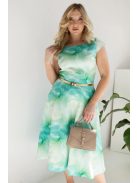 Gotta Zöld-Virágmintás A Vonalú Ruha