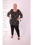 Trend Fekete-Fehér Mintás Nadrágos Szett-60