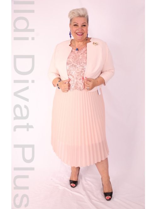 Agis Rózsaszín-Flitteres Rakott Ruhás Komplé