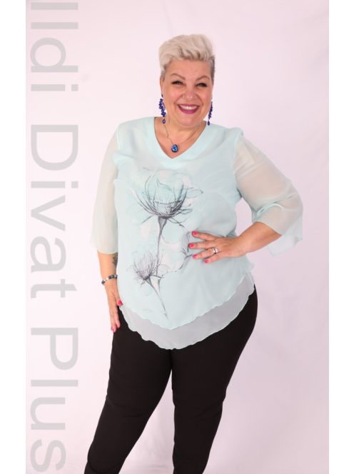 Marguerite Menta-Virágos Blúz