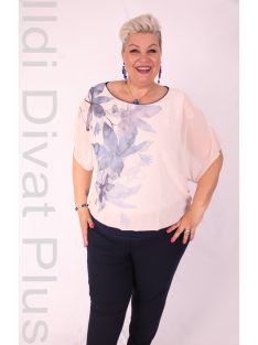 Emi Beige-Rózsaszín Pöttyös Blúz