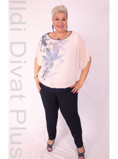 Botega Elena Púder-Lila Virágos Blúz