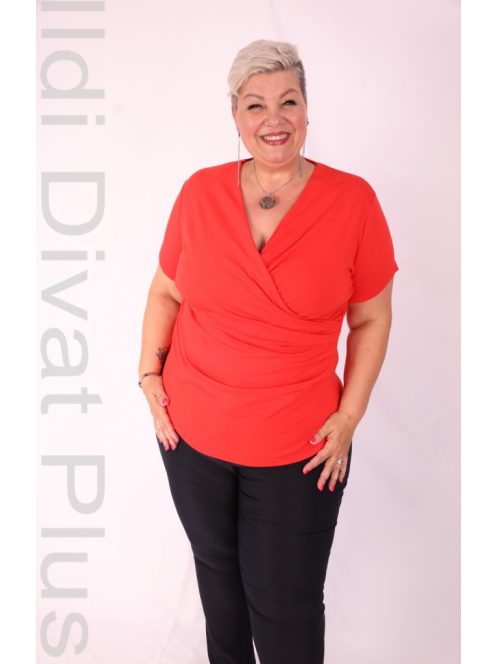 Emi Beige-Rózsaszín Pöttyös Blúz