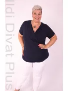 Mandala Sötétkék Átlapolt Felső