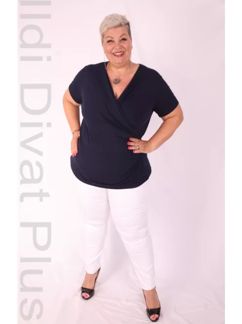 Mandala Sötétkék Átlapolt Felső