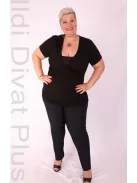 Mandala Fekete Átlapolt Felső