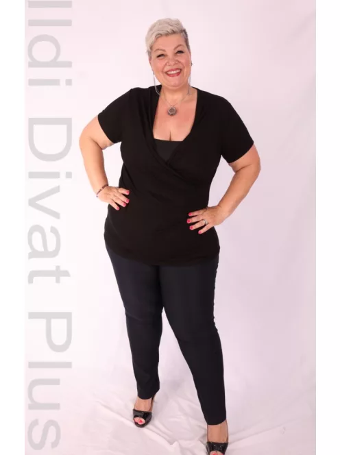 Mandala Fekete Átlapolt Felső