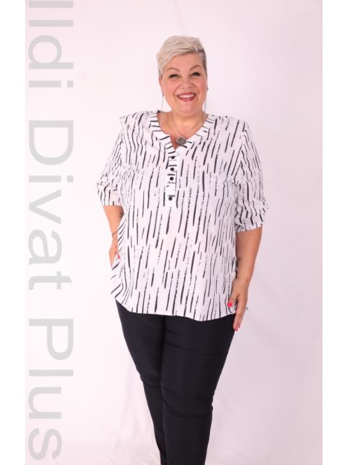 Emi Beige-Rózsaszín Pöttyös Blúz