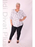 Emi Beige-Rózsaszín Pöttyös Blúz