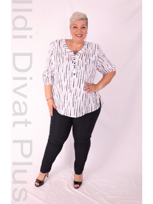 Emi Beige-Rózsaszín Pöttyös Blúz