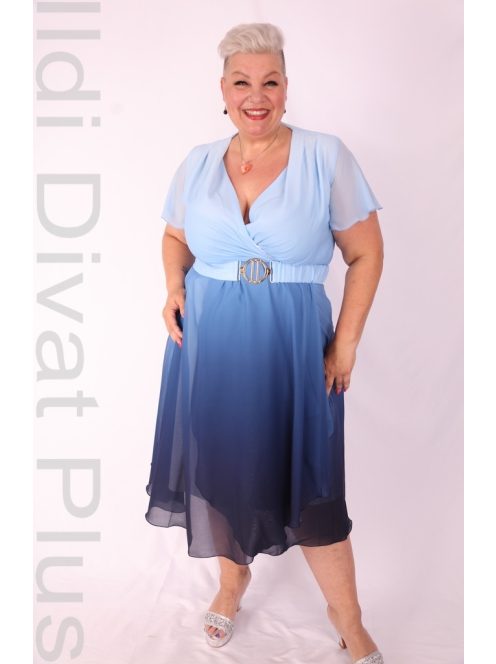 Tomex Kék Színátmenetes A Vonalú Ruha