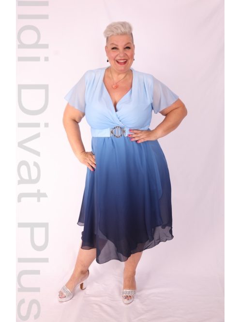 Tomex Kék Színátmenetes A Vonalú Ruha