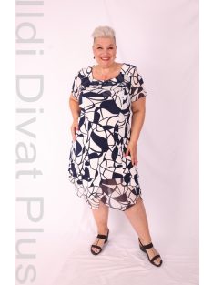 Ajso Fehér-Kék Mintás Ruha